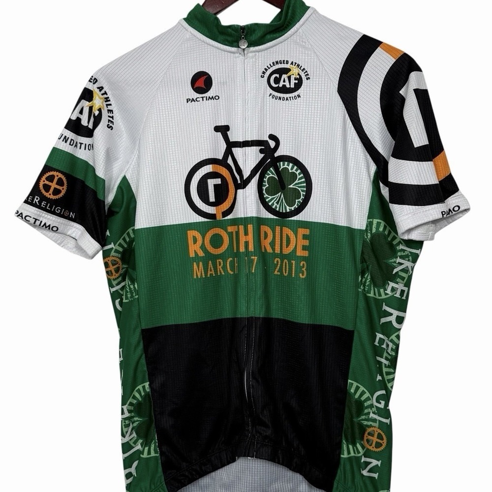Pactimo Roth Ride 2013 Cycling Jersey Mens XL Full Zip Bike Religion‎ CAF USA